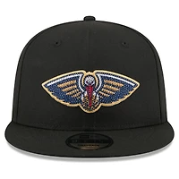 Casquette snapback New Era Crystal 9FIFTY pour homme, noire, New Orleans Pelicans, draft NBA 2026