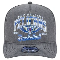 Casquette New Era 9FIFTY pré-courbée à pression pour homme, couleur anthracite, New Orleans Pelicans