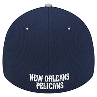 Men's New Era Gray/Navy Orleans Pelicans Active Trim 39THIRTY Flex Hat
