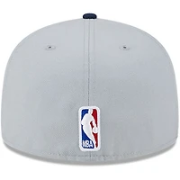 Men's New Era Gray/Navy Orleans Pelicans Tip-Off Two-Tone 59FIFTY Fitted Hat