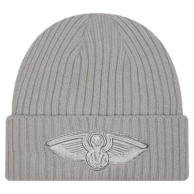 Men's New Era Gray New Orleans Pelicans Color Pack Cuffed Knit Hat