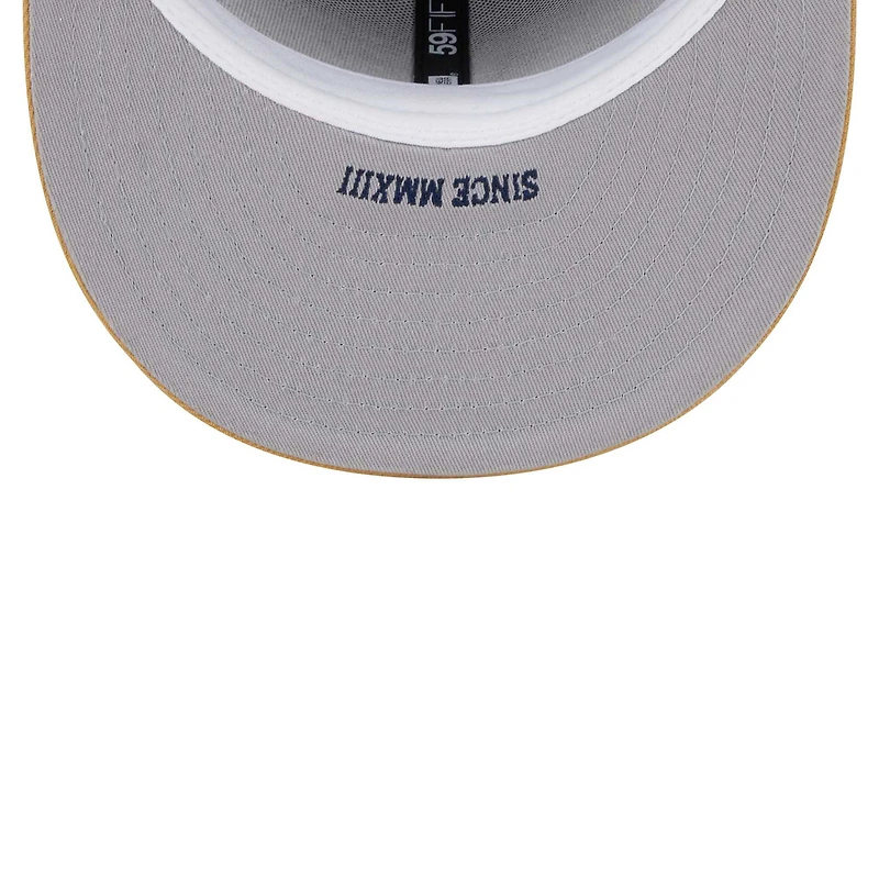 Men's New Era Navy/Gold Orleans Pelicans Gameday Gold Pop Stars 59FIFTY Fitted Hat