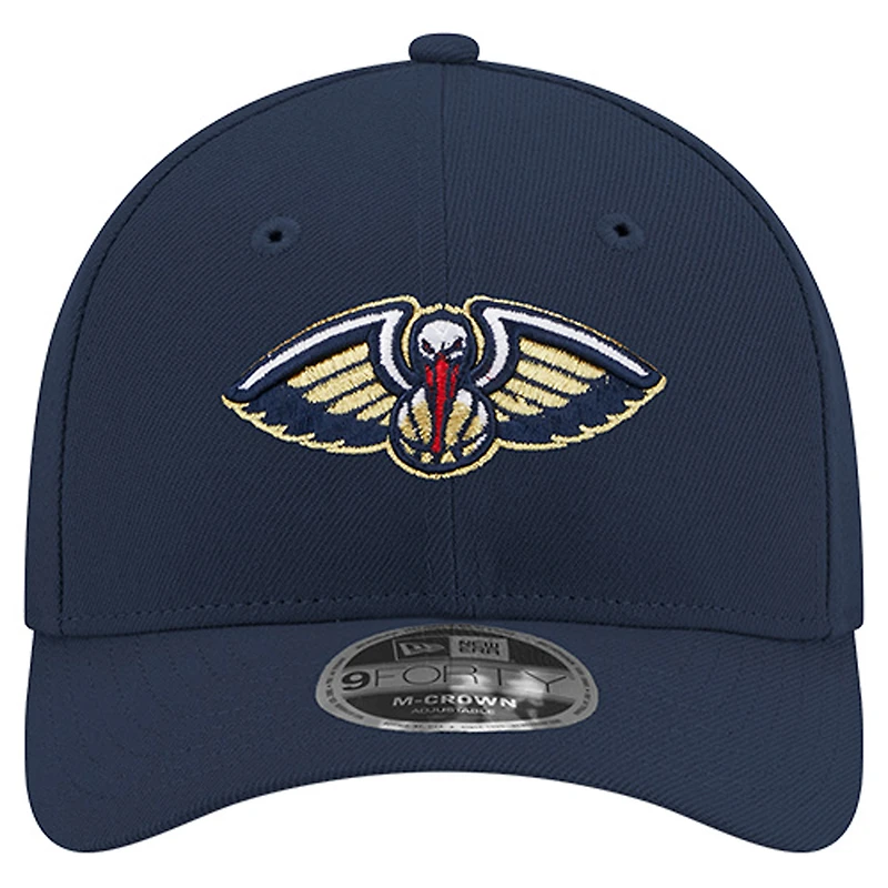 Men's New Era Navy New Orleans Pelicans 9FORTY Stock M-Crown Adjustable Hat