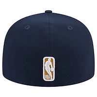 Men's New Era Navy Orleans Pelicans Chainstitch Logo Pin 59FIFTY Fitted Hat