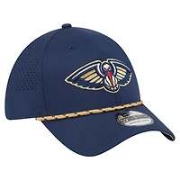 Men's New Era Navy Orleans Pelicans Featherweight Poly Rope Flex 39Thirty Hat