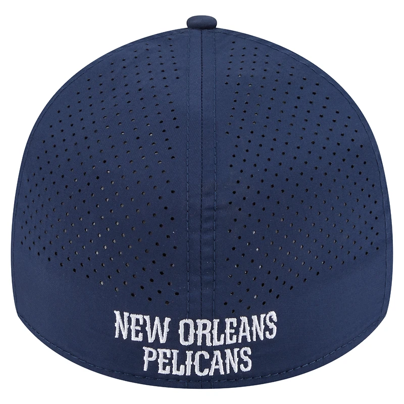 Men's New Era Navy Orleans Pelicans Featherweight Poly Rope Flex 39Thirty Hat