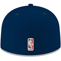 Casquette ajustée New Era 59FIFTY pour homme, bleu marine, couleurs officielles des Pelicans de La Nouvelle-Orléans