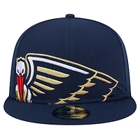 Men's New Era Navy New Orleans Pelicans Sport Night Team Shadow 9FIFTY Snapback Hat