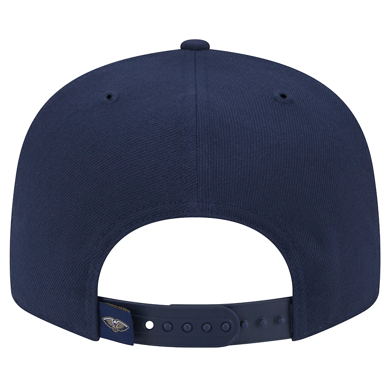 Men's New Era Navy New Orleans Pelicans Sport Night Team Shadow 9FIFTY Snapback Hat