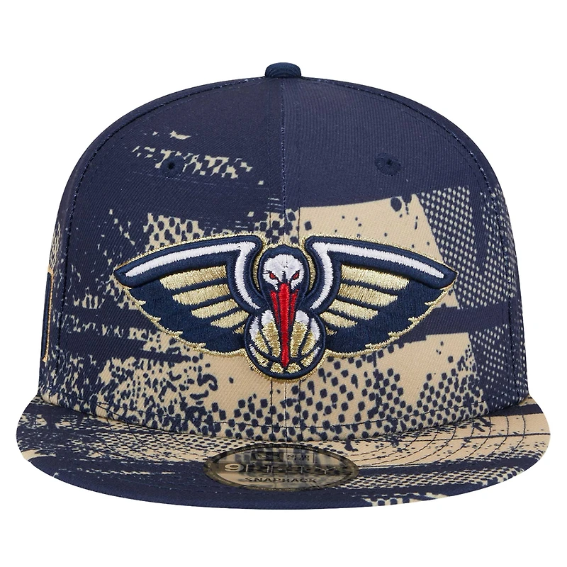 Casquette à visière Snapback New Era New Orleans Pelicans Tip-Off 9FIFTY pour homme de la marque bleu marine