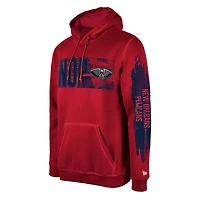 Men's New Era Orleans Pelicans Red Tip-Off Collection Pullover Hoodie
