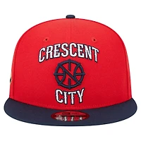 Men's New Era Red New Orleans Pelicans Statement Edition Jersey Hook 9FIFTY Snapback Hat