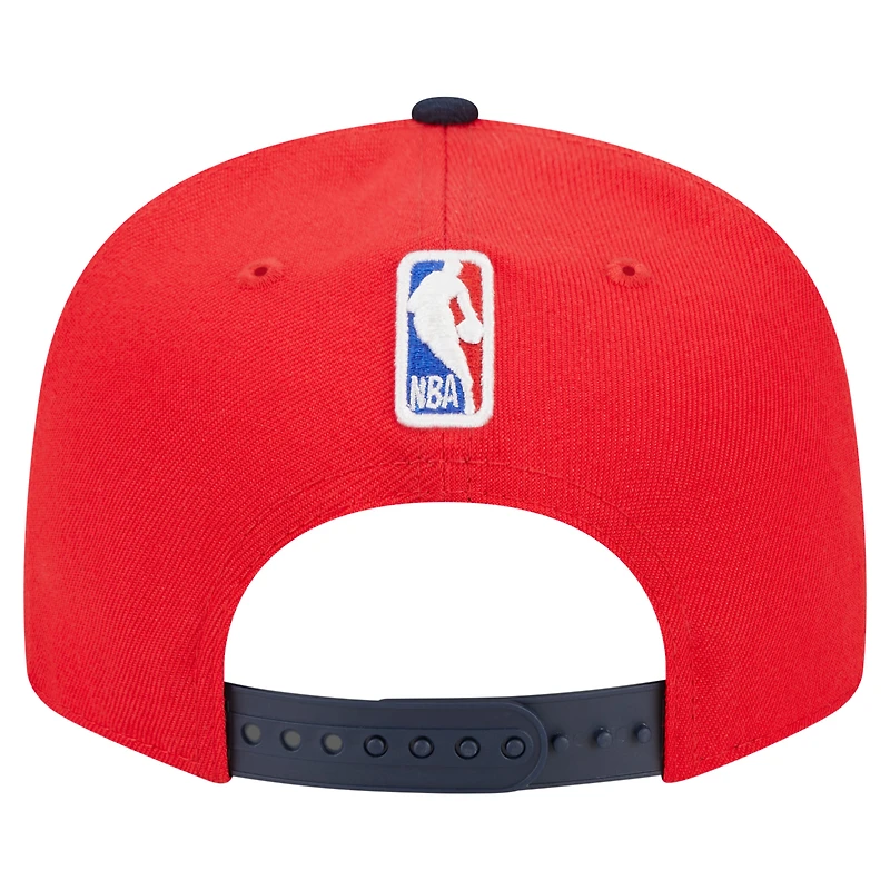 Men's New Era Red New Orleans Pelicans Statement Edition Jersey Hook 9FIFTY Snapback Hat