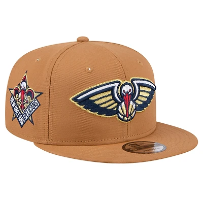 Men's New Era Tan New Orleans Pelicans Color Pack 9FIFTY Snapback Hat