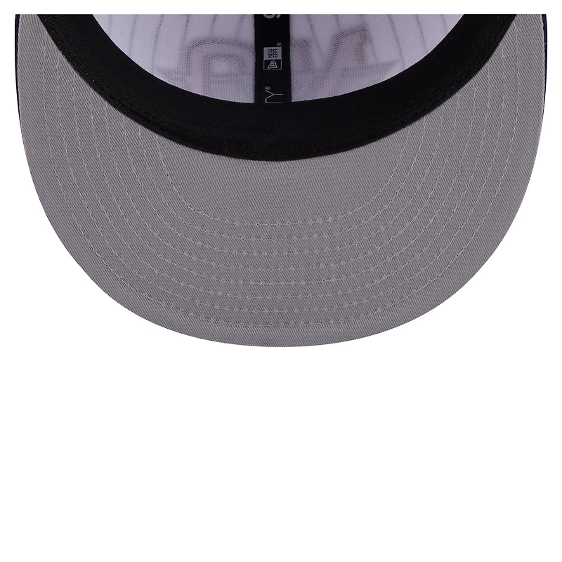 Casquette snapback New Era blanche New Orleans Pelicans Deceptor à fines rayures 9FIFTY pour homme