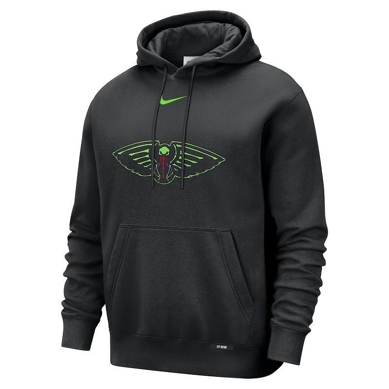 Men's Nike Black New Orleans Pelicans 2025/26 City Edition Essential Logo Remix Hoodie