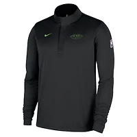 Haut Nike noir New Orleans Pelicans 2025/26 City Edition Remix Authentic Coaches Dri-FIT à demi-zip pour homme