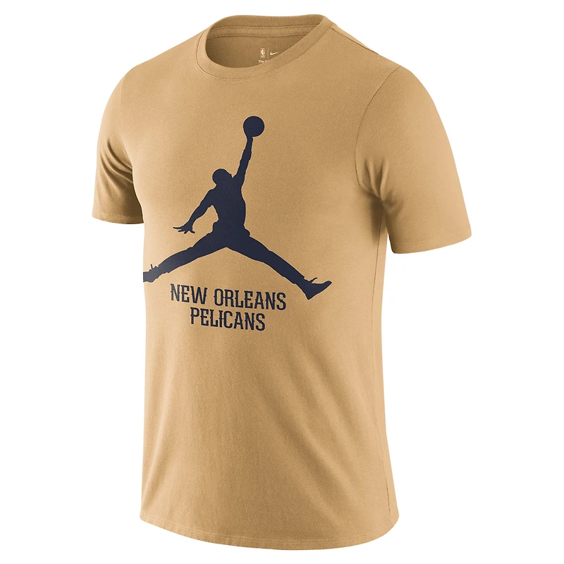 Men's Nike Gold New Orleans Pelicans Essential Jumpman T-Shirt