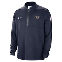 Men's Nike Navy New Orleans Pelicans 2024/25 Courtside Performance Half-Zip Top
