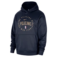 Men's Nike Navy New Orleans Pelicans 2024/25 Spotlight On-Court Practice Performance Pullover Hoodie