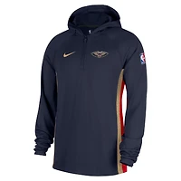 Men's Nike  Navy New Orleans Pelicans Authentic On Court Zone Quarter-Zip Dri-FIT Hoodie Jacket