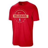 T-shirt d'entraînement authentique Nike rouge des New Orleans Pelicans pour homme