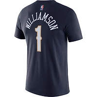 Men's Nike Zion Williamson Navy New Orleans Pelicans Diamond Icon Name & Number T-Shirt