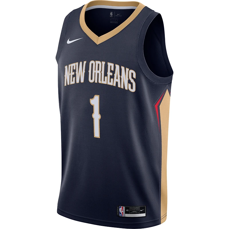 Maillot New Orleans Pelicans Swingman Nike Zion Williamson pour homme - Bleu marine Édition Icon