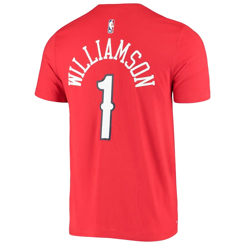 T-shirt Performance Zion Williamson New Orleans Pelicans Nike pour homme avec nom et numéro, rouge