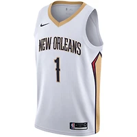 Maillot Swingman Nike Zion Williamson blanc New Orleans Pelicans 2019/2020 - Édition Association