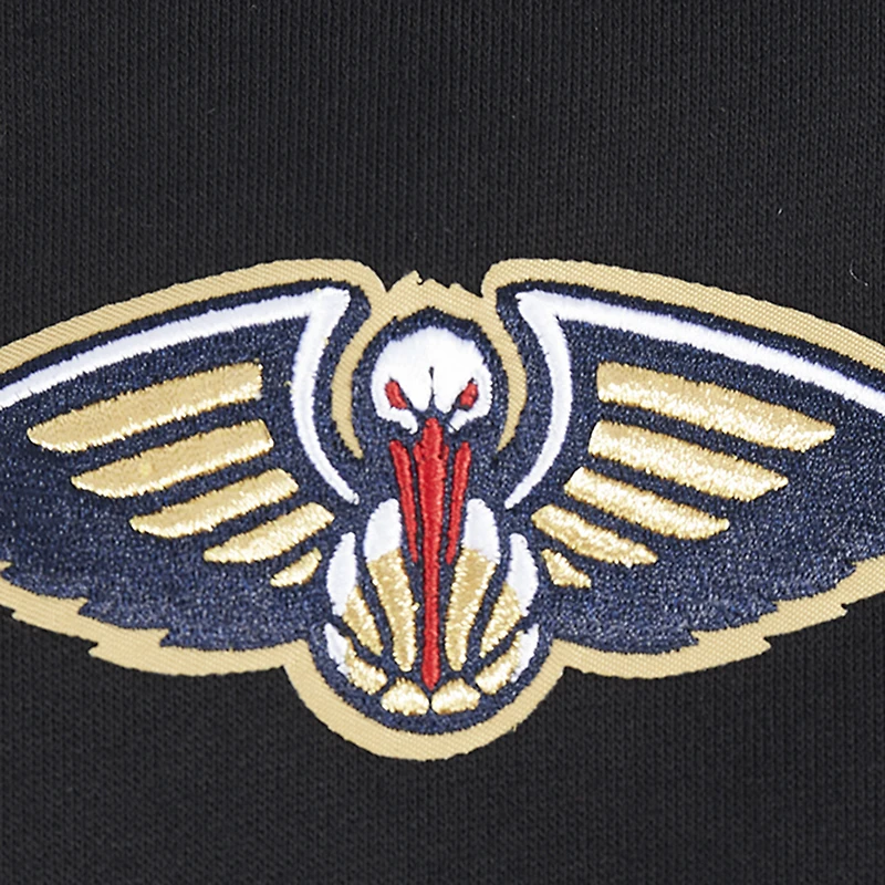 Men's Pro Standard Black New Orleans Pelicans Paint the City Drop Shoulder Sweatshirt