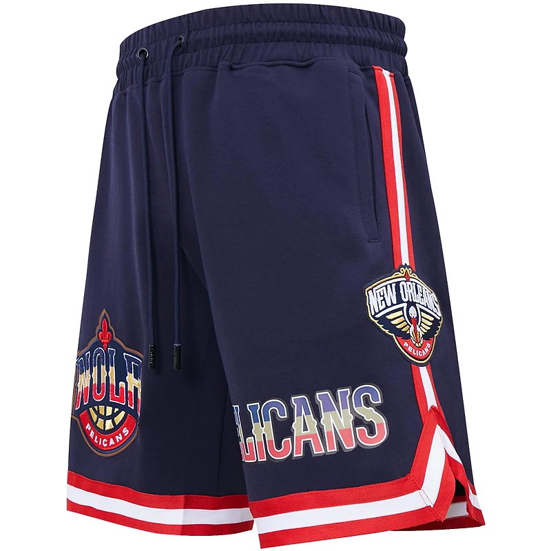 Short en chenille bleu marine Pro Standard pour homme, New Orleans Pelicans
