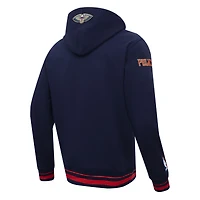 Men's Pro Standard Navy New Orleans Pelicans Script Tail Pullover Hoodie