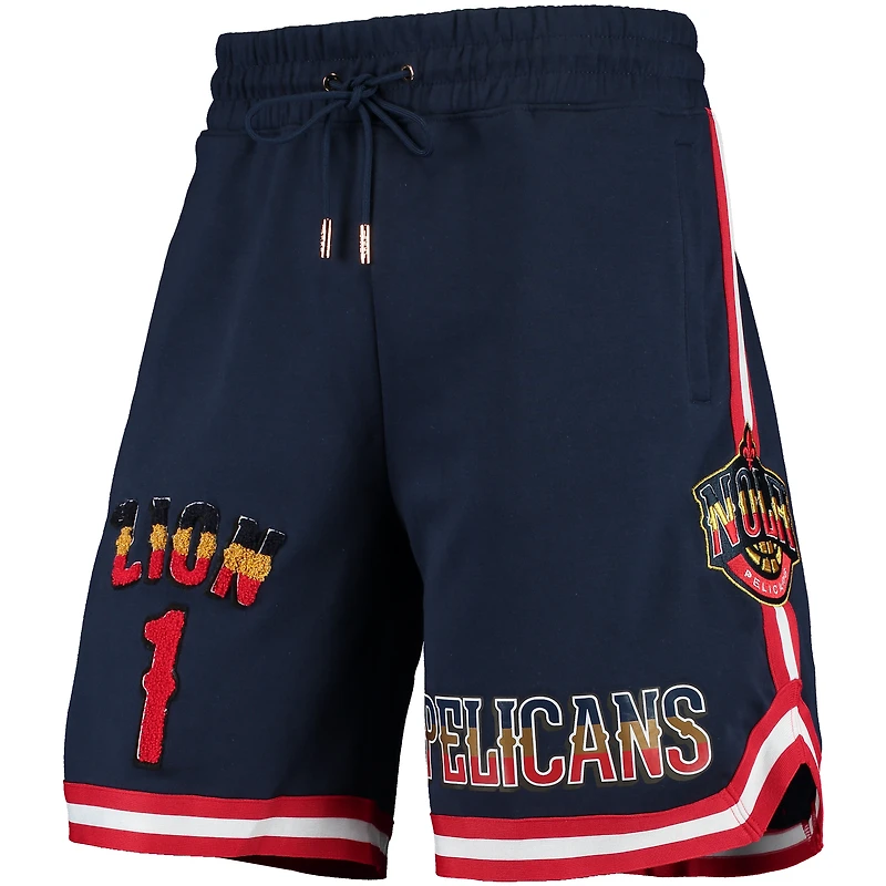 Short de joueur Pro Standard Zion Williamson bleu marine New Orleans Pelicans pour homme