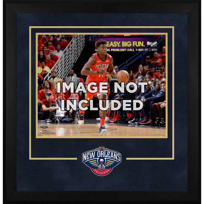 Cadre d'installation horizontal de luxe 16" x 20" des New Orleans Pelicans avec logo de l'équipe