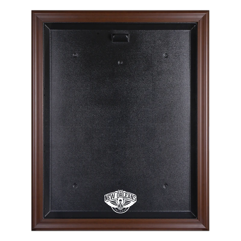 New Orleans Pelicans Brown Framed Logo Jersey Display Case