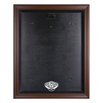 New Orleans Pelicans Brown Framed Logo Jersey Display Case