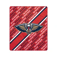 Pegasus New Orleans Pelicans 60" x 70" Diagonal Lined Wordmark Ultra Soft Blanket