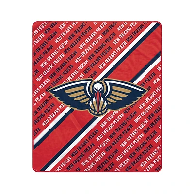 Pegasus New Orleans Pelicans 60" x 70" Diagonal Lined Wordmark Ultra Soft Blanket