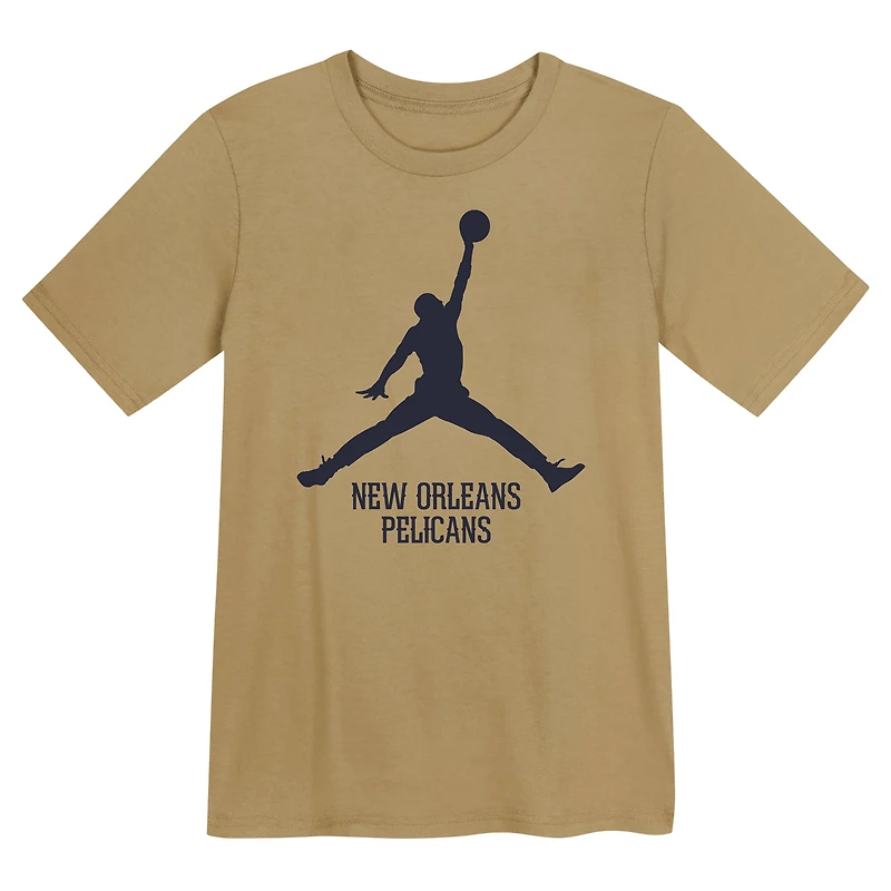 Preschool Jordan Brand Gold New Orleans Pelicans Essential Jumpman T-Shirt