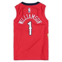 Préscolaire Jordan Brand Zion Williamson Red New Orleans Pelicans 2020/21 Fast Break Replica Jersey - Statement Edition