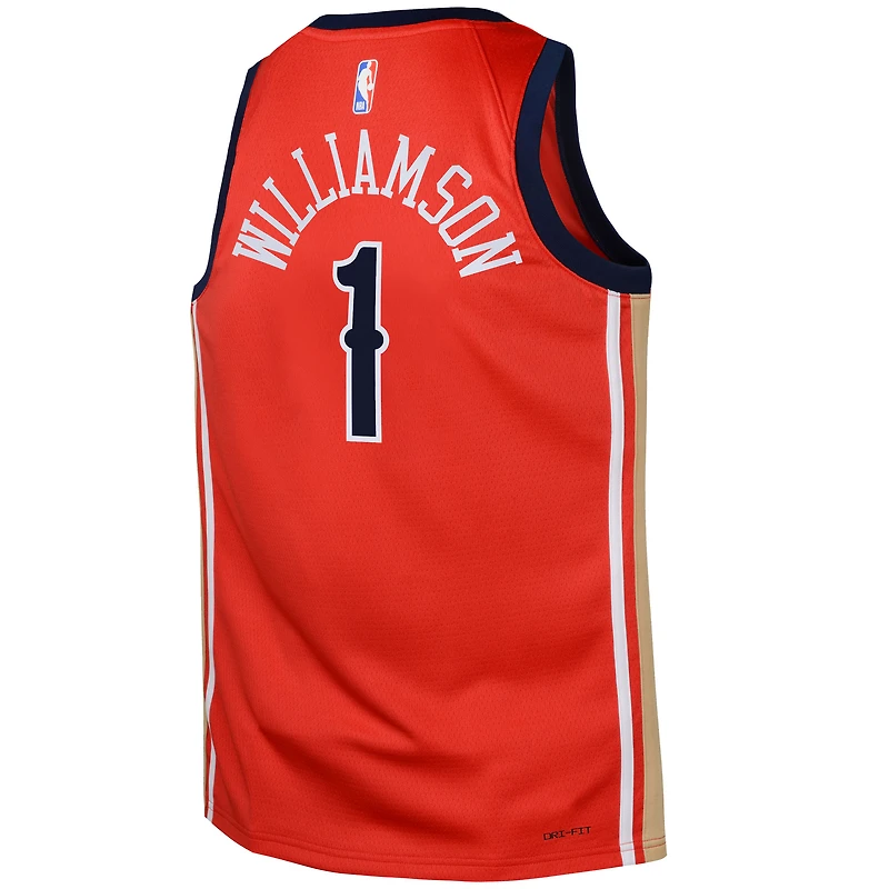 Swingman Jersey Jordan Brand Zion Williamson Red New Orleans Pelicans Statement