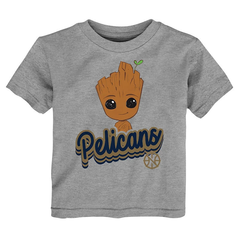 Toddler Heather Gray New Orleans Pelicans Two-Piece Guardians Of The Galaxy T-Shirt Set