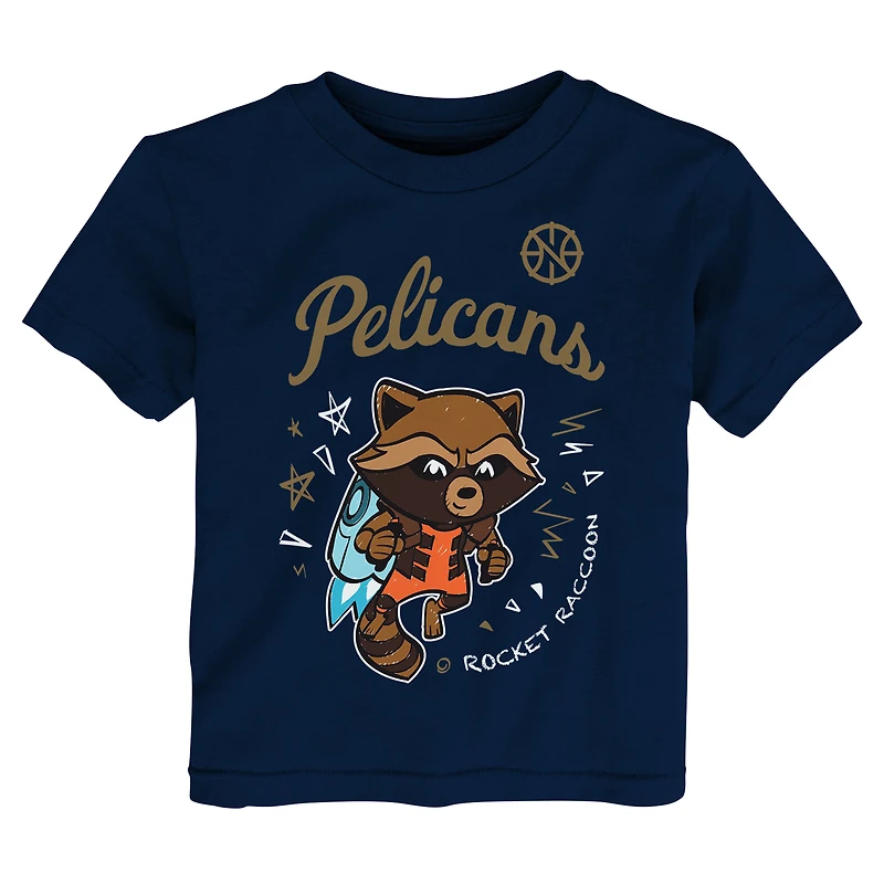 Toddler Heather Gray New Orleans Pelicans Two-Piece Guardians Of The Galaxy T-Shirt Set