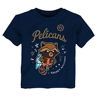 Toddler Heather Gray New Orleans Pelicans Two-Piece Guardians Of The Galaxy T-Shirt Set