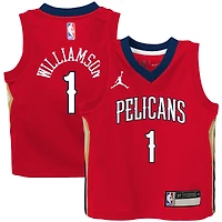 Toddler Jordan Brand Zion Williamson Red New Orleans Pelicans 2020/21 Jersey - Statement Edition