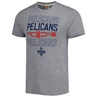 Unisex Homage Heather Gray New Orleans Pelicans Hometown Hyper Local Tri-Blend T-Shirt