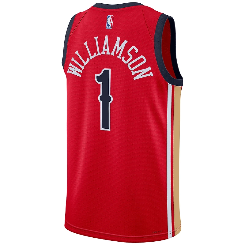 Unisex Jordan Brand Zion Williamson Red New Orleans Pelicans Swingman Jersey - Statement Edition