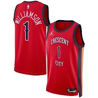 Maillot Swingman unisexe Jordan Brand Zion Williamson rouge des New Orleans Pelicans - Édition Statement