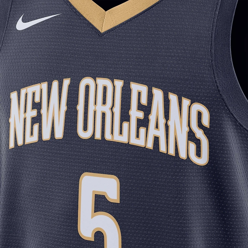 Maillot Nike Swingman unisexe Dejounte Murray Navy New Orleans Pelicans 2024 Offseason Addition